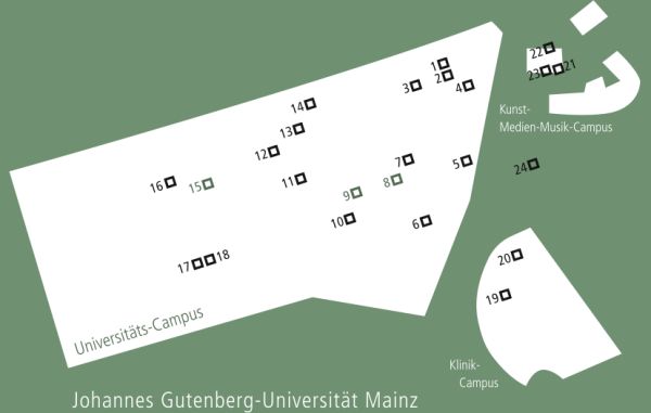 Lageplan der Projekte